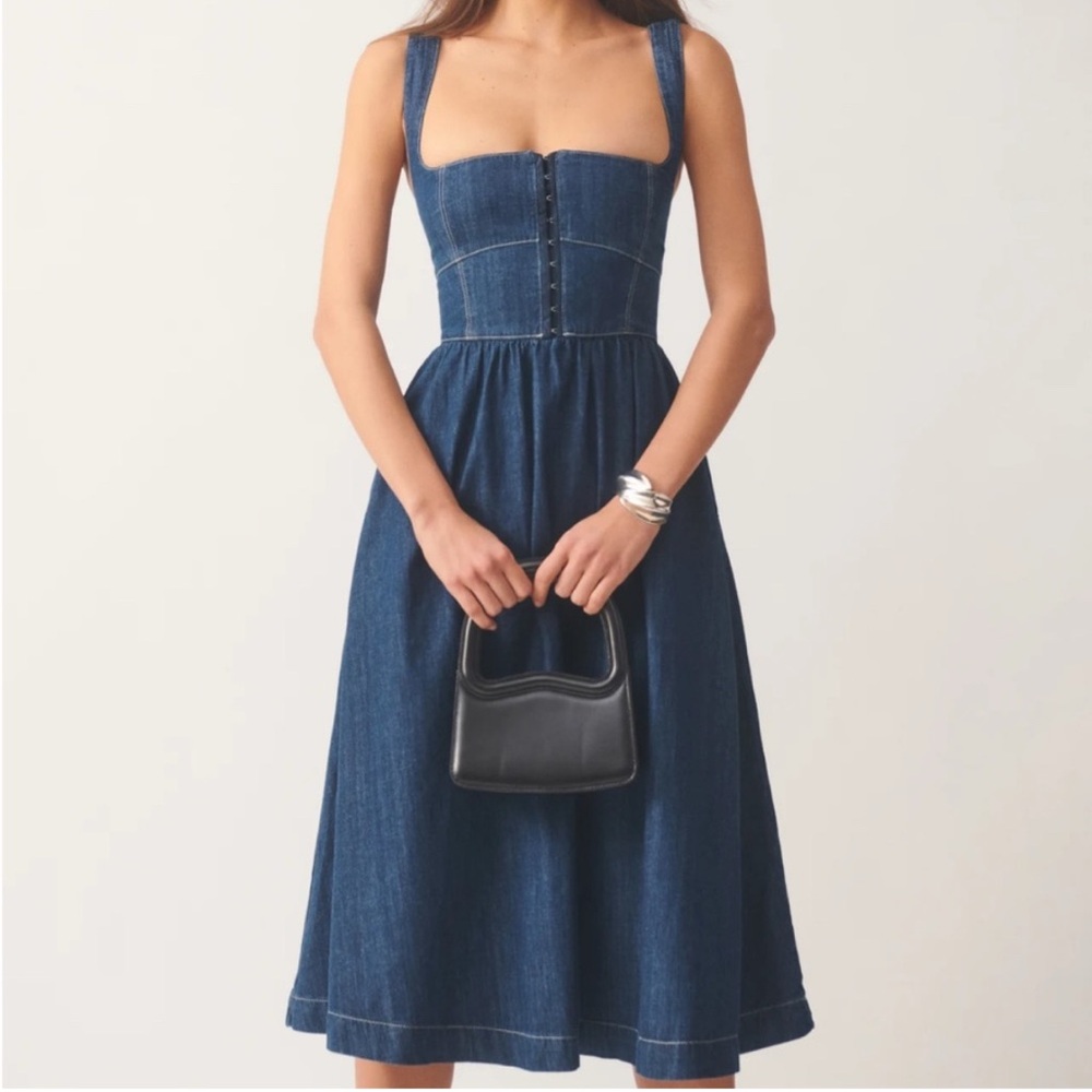 Reformation Tagliatelle Dress in Denim